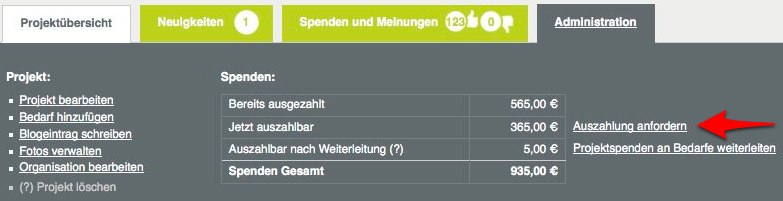 Auszahlung