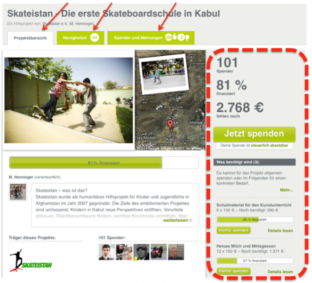 neue Projektseite