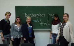 Infoveranstaltung betterplace Düsseldorf 1 - Andrea, Eva S., Eva H., Maren und Caro